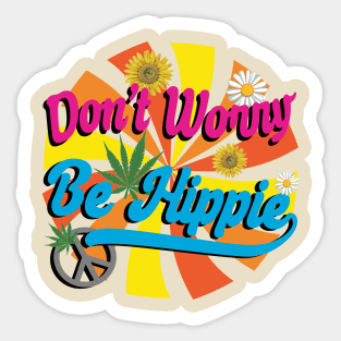 Happy Go Lucky Hippie Sticker